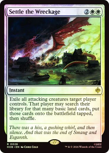 Magic the Gathering Settle the Wreckage Foil The Hobbit Festival Mall