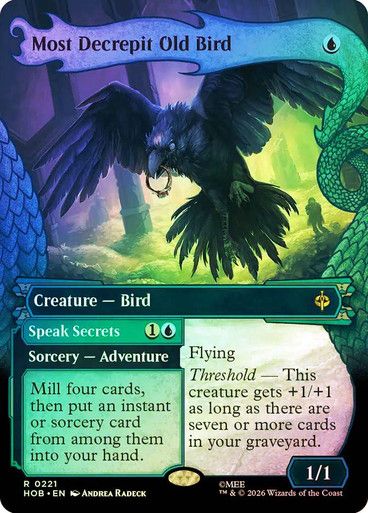 Magic the Gathering Most Decrepit Old Bird Borderless Foil The Hobbit Festival Mall