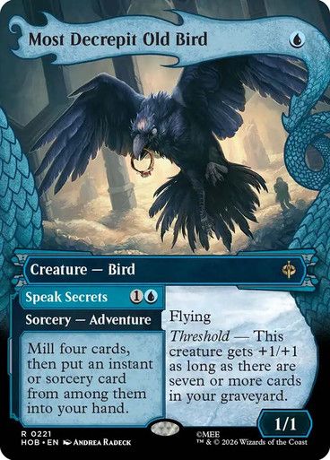 Magic the Gathering Most Decrepit Old Bird Borderless The Hobbit Greenhills