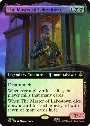 Magic the Gathering The Master of Lake Town Extended Art Foil The Hobbit Festival Mall