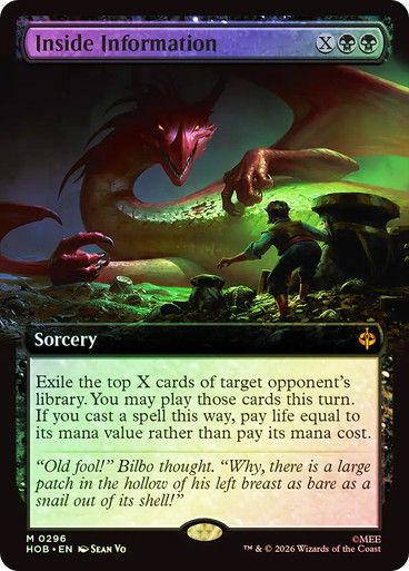Magic the Gathering Inside Information Extended Art Foil The Hobbit Festival Mall