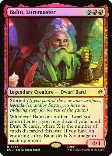 Magic the Gathering Balin, Loremaster Foil The Hobbit Glorietta 2