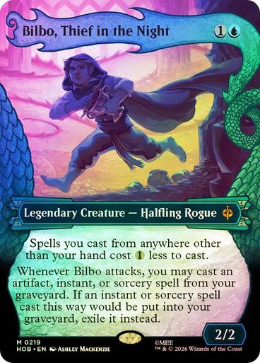 Magic the Gathering Bilbo, Thief in the Night Borderless Foil The Hobbit Festival Mall