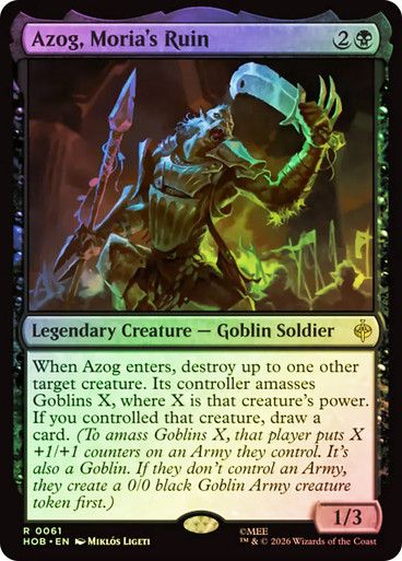 Magic the Gathering Azog, Moria's Ruin Foil The Hobbit Fisher Mall