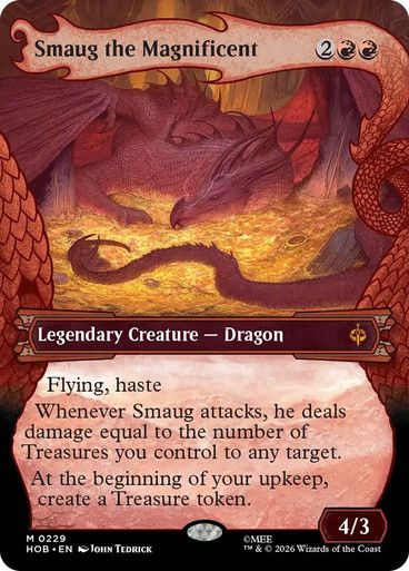 Magic the Gathering Smaug the Magnificent Borderless The Hobbit Greenhills