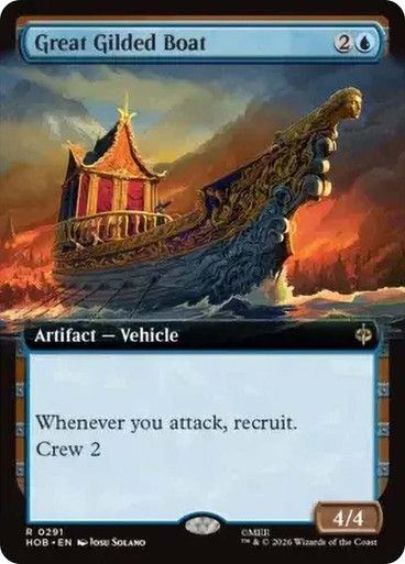 Magic the Gathering Great Gilded Boat Extended Art The Hobbit Greenhills