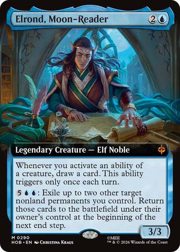 Magic the Gathering Elrond, Moon-Reader Extended Art The Hobbit Festival Mall