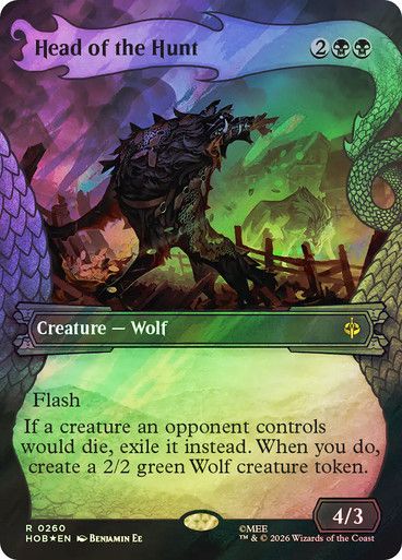 Magic the Gathering Head of the Hunt Borderless Surge Foil The Hobbit Festival Mall