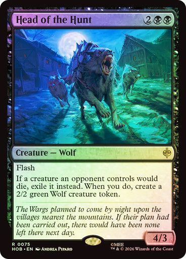 Magic the Gathering Head of the Hunt Foil The Hobbit Festival Mall