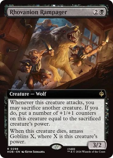 Magic the Gathering Rhovanion Rampager Extended Art The Hobbit Festival Mall
