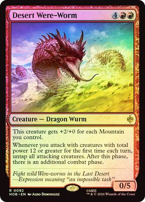 Magic the Gathering Desert Were-Worm Foil The Hobbit Fisher Mall