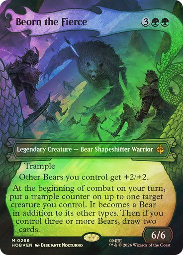 Magic the Gathering Beorn the Fierce Borderless Surge Foil The Hobbit Festival Mall