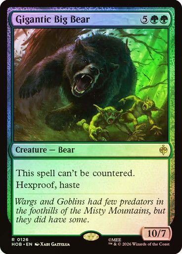 Magic the Gathering Gigantic Big Bear Foil The Hobbit Glorietta 2