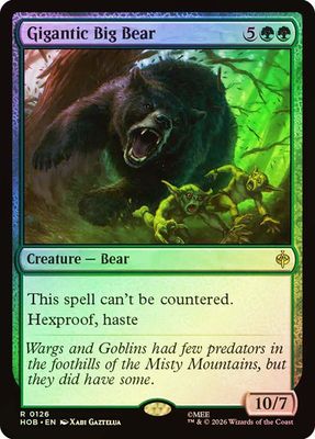 Magic the Gathering Gigantic Big Bear Foil The Hobbit Glorietta 2