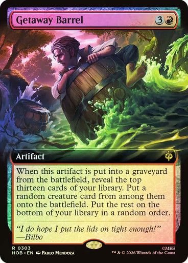Magic the Gathering Getaway Barrel Extended Art Foil The Hobbit Festival Mall