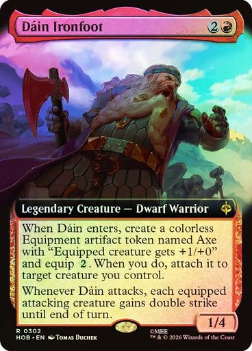 Magic the Gathering Dain Ironfoot Extended Art Foil The Hobbit Festival Mall