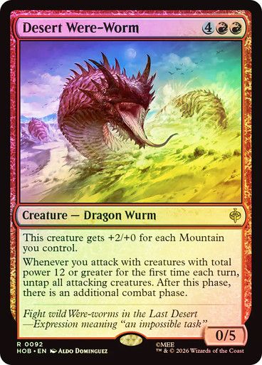Magic the Gathering Desert Were-Worm Foil The Hobbit Festival Mall