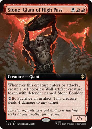 Magic the Gathering Stone-Giant of High Pass Extended Art The Hobbit Greenhills