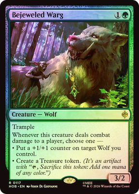 Magic the Gathering Bejeweled Warg Foil The Hobbit Glorietta 2