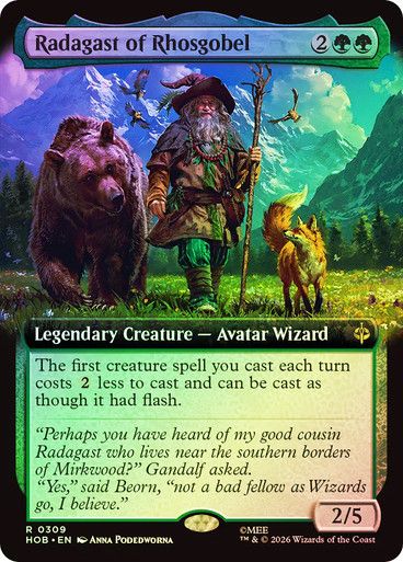 Magic the Gathering Radagast of Rhosgobel Extended Art Foil The Hobbit Festival Mall