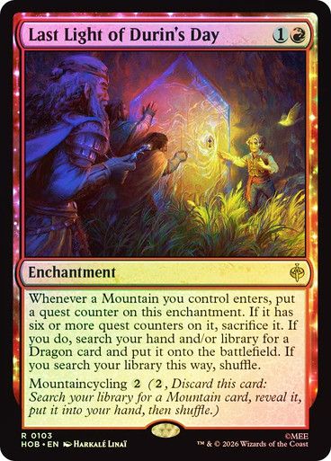 Magic the Gathering Last Light of Durin's Day Foil The Hobbit Fisher Mall
