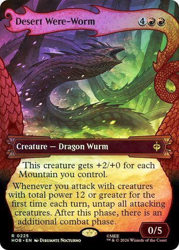 Magic the Gathering Desert Were-Worm Borderless Foil The Hobbit Festival Mall