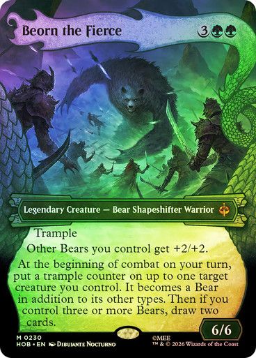Magic the Gathering Beorn the Fierce Borderless Foil The Hobbit Greenhills