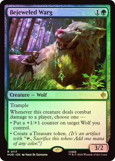 Magic the Gathering Bejeweled Warg Foil The Hobbit Festival Mall