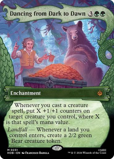 Magic the Gathering Dancing from Dark to Dawn Borderless The Hobbit Greenhills