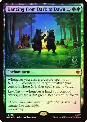 Magic the Gathering Dancing from Dark to Dawn Borderless The Hobbit Glorietta 2