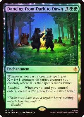 Magic the Gathering Dancing from Dark to Dawn Borderless The Hobbit Glorietta 2