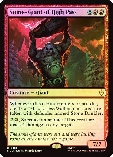 Magic the Gathering Stone-Giant of High Pass Foil The Hobbit Glorietta 2