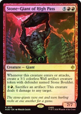 Magic the Gathering Stone-Giant of High Pass Foil The Hobbit Glorietta 2