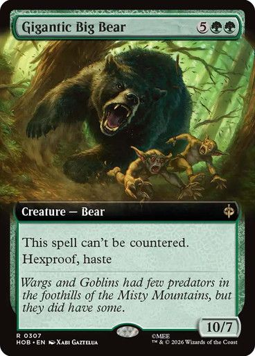 Magic the Gathering Gigantic Big Bear Extended Art The Hobbit Festival Mall