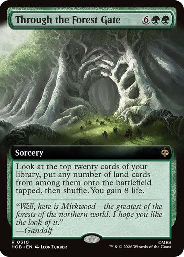 Magic the Gathering Through the Forest Gate Extended Art The Hobbit Greenhills