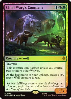 Magic the Gathering Chief Warg's Company Foil The Hobbit Glorietta 2