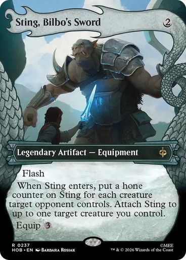 Magic the Gathering Sting, Bilbo's Sword Borderless The Hobbit Glorietta 2