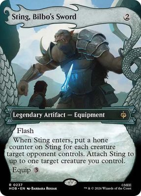 Magic the Gathering Sting, Bilbo's Sword Borderless The Hobbit Glorietta 2