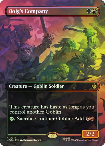 Magic the Gathering Bolg's Company Borderless Foil The Hobbit Festival Mall