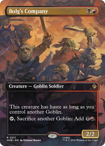 Magic the Gathering Bolg's Company Borderless The Hobbit Fisher Mall