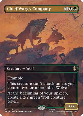 Magic the Gathering Chief Warg's Company Borderless The Hobbit Greenhills