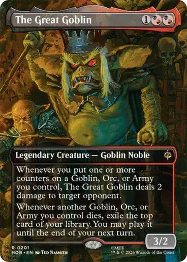 Magic the Gathering The Great Goblin Borderless The Hobbit Glorietta 2