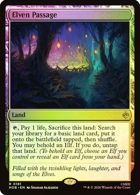 Magic the Gathering Elven Passage Foil The Hobbit Greenhills