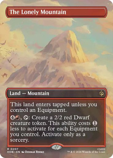Magic the Gathering The Lonely Mountain Borderless 207 The Hobbit Greenhills