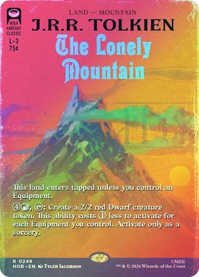 Magic the Gathering The Lonely Mountain Borderless Foil The Hobbit Greenhills