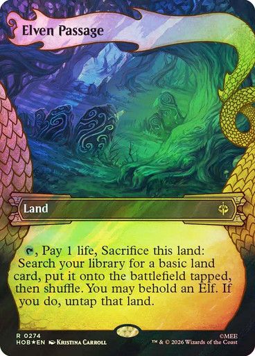 Magic the Gathering Elven Passage Borderless Surge Foil The Hobbit Festival Mall