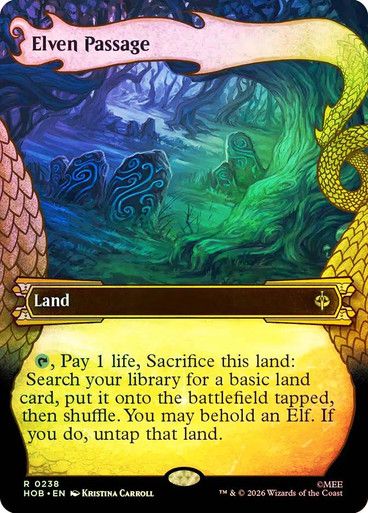 Magic the Gathering Elven Passage Borderless Foil The Hobbit Greenhills