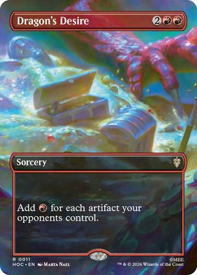 Magic the Gathering Dragon's Desire Borderless The Hobbit Commander Greenhills