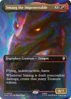 Magic the Gathering Smaug the Impenetrable Borderless The Hobbit Commander Greenhills