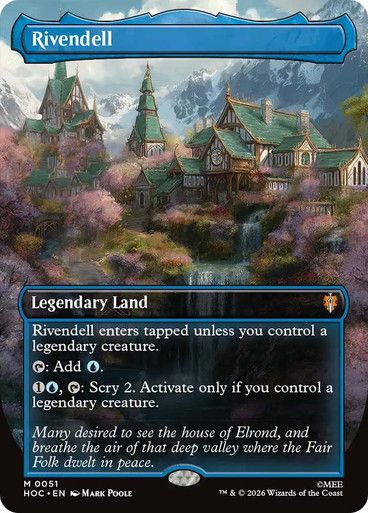 Magic the Gathering Rivendell Borderless The Hobbit Commander Festival Mall
